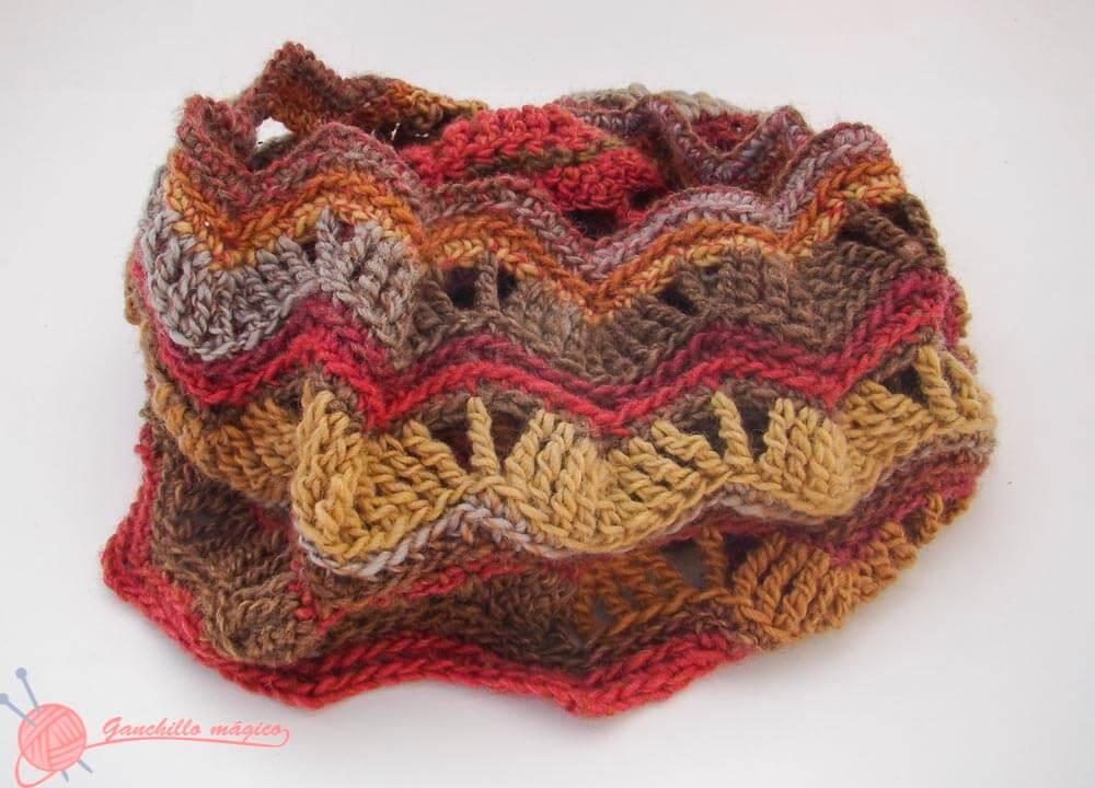 Cuello en Ganchillo Colores de otoño 4