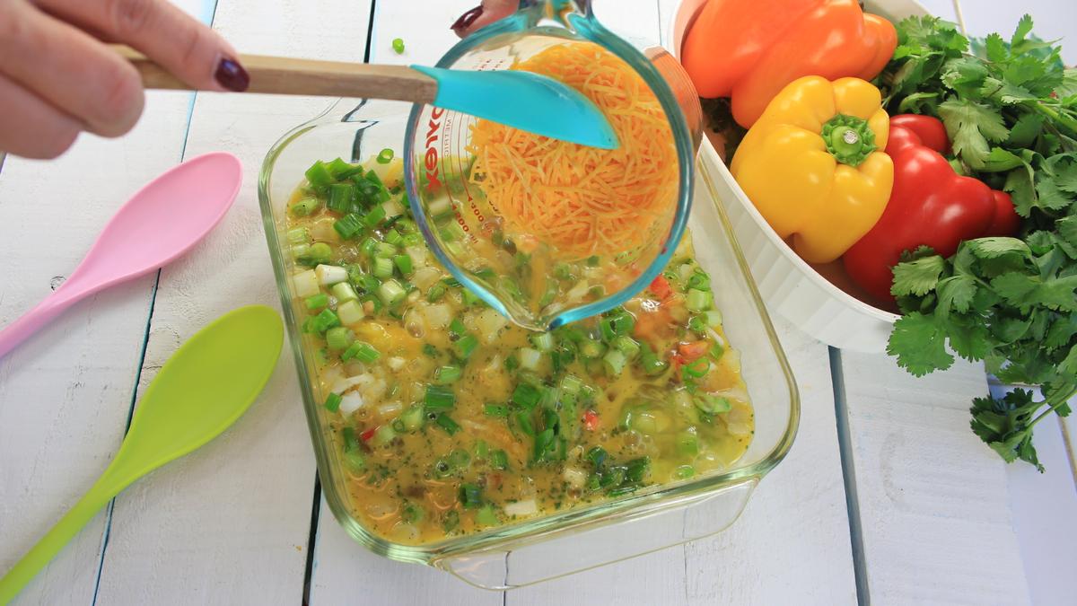 huevos y queso cheddar al horno