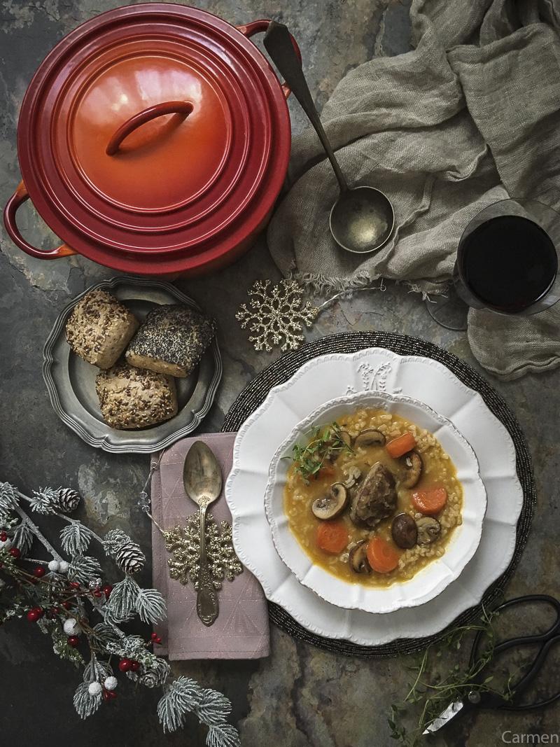 Arroz con carrilleras cenital 1