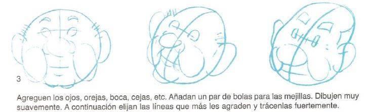 paso 3 para dibujar caricaturas de hombres