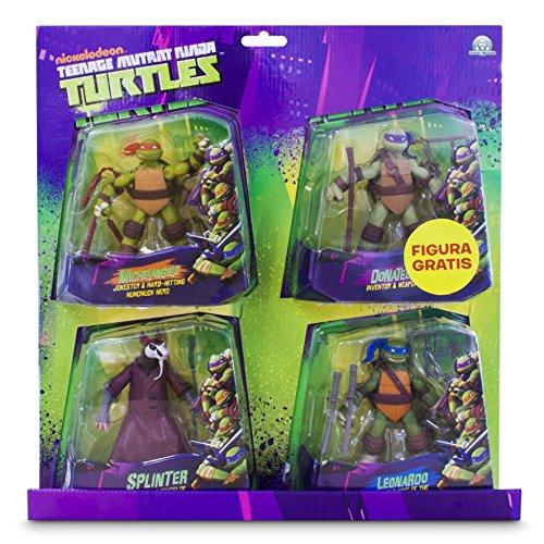 Tortugas Ninja - Pack de 4 figuras, 14 cm (Giochi Preziosi 90610)