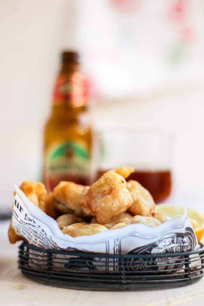 Cómo hacer merluza en tempura de cerveza por Pintando las nubes