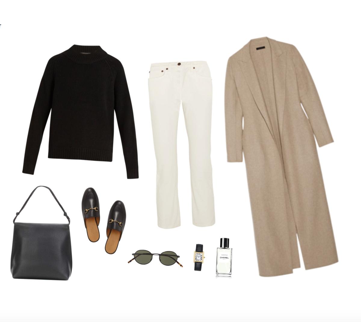 Trini |The Row jeans Gucci slippers