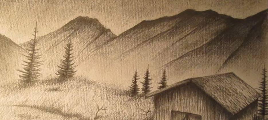 Paso 5 para dibujar paisajes realistas