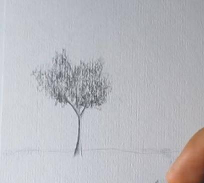 Paso 3 para aprender a dibujar paisajes a lapiz