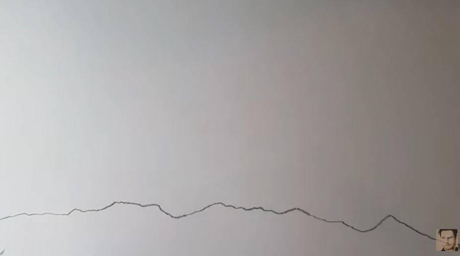 Paso 1 para dibujar atardeceres