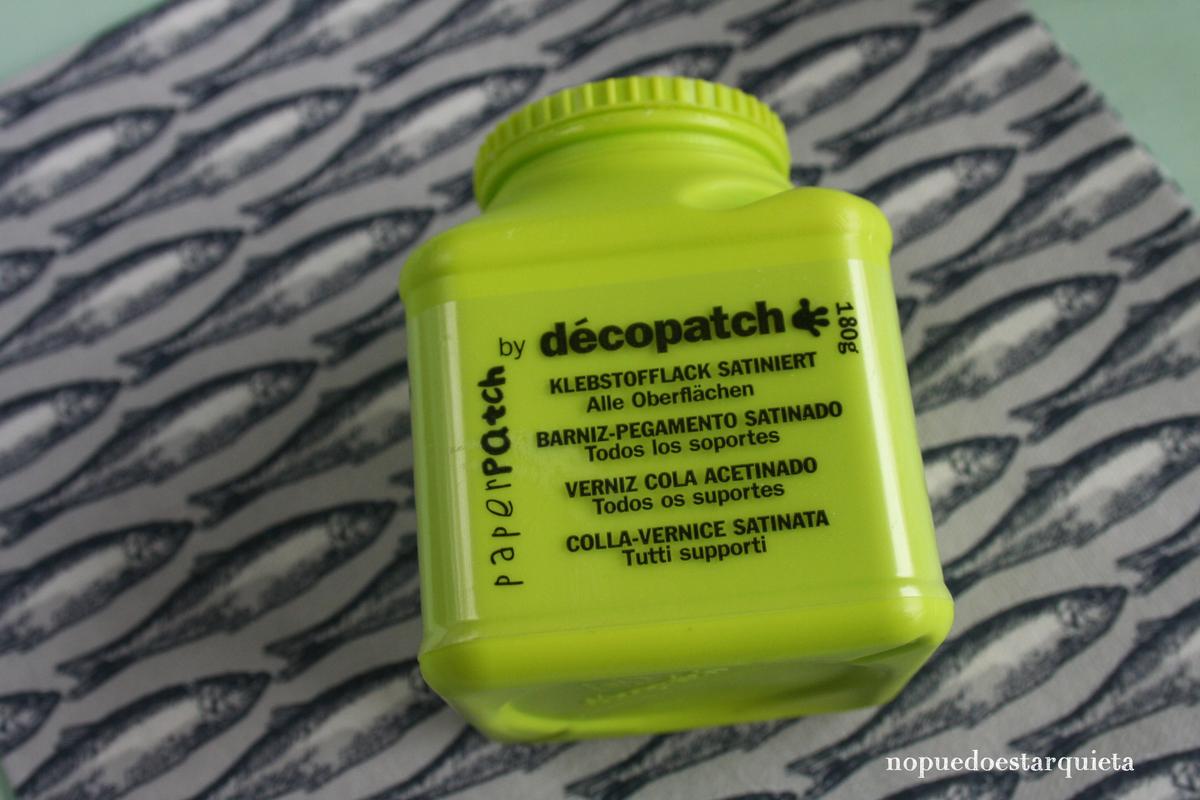 Tarro de cristal decorado con decoupage. Peces. Marinero. Cuerda. Servilleta. DIY.