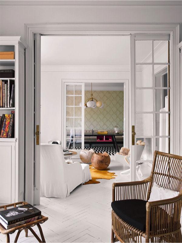 Casa ecléctica y vintage - vista desde la biblioteca