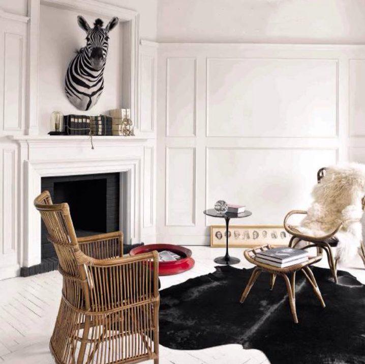 Casa ecléctica y vintage - Biblioteca acogedora y natural