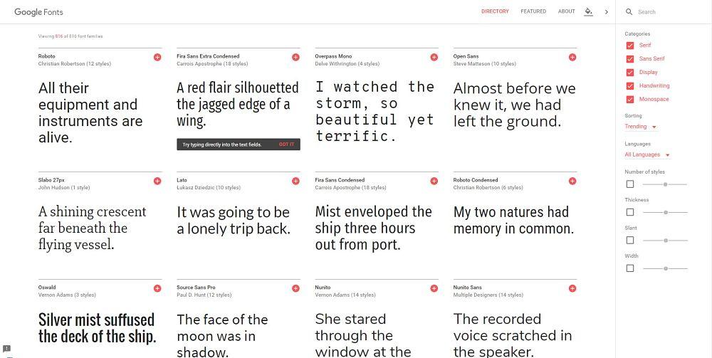 las fuentes son otro recurso de diseño visual de una página web