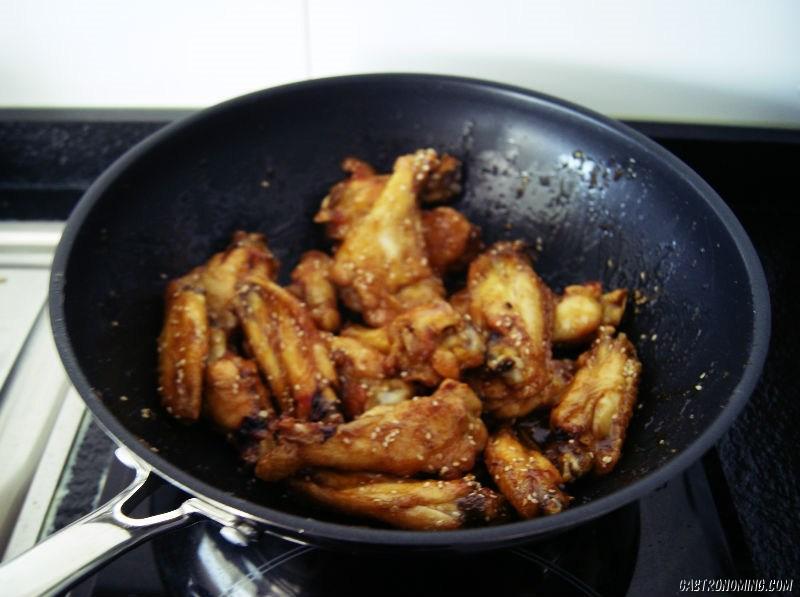 Alitas de pollo con miel