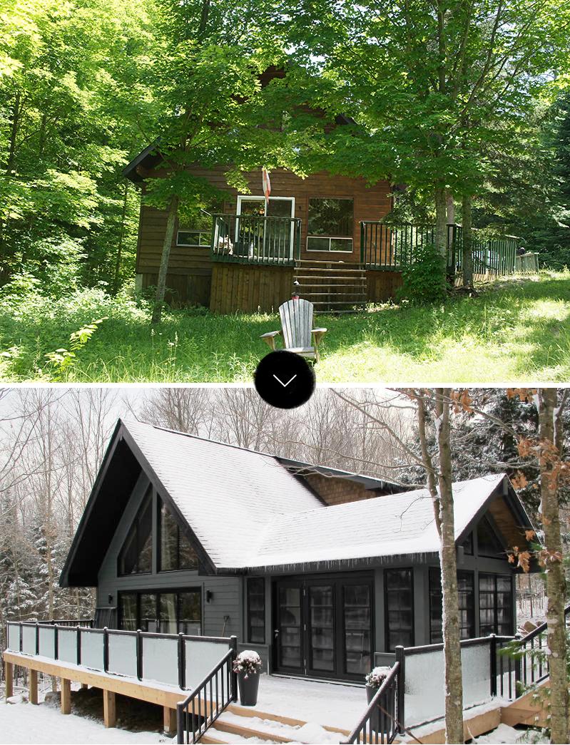 Antes y después con estilo rústico 