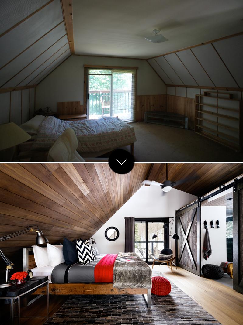 Antes y después del dormitorio 