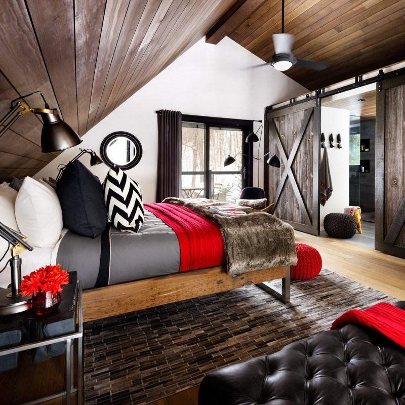 Dormitorio de estilo rústico 