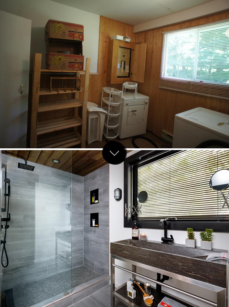 Antes y después del baño