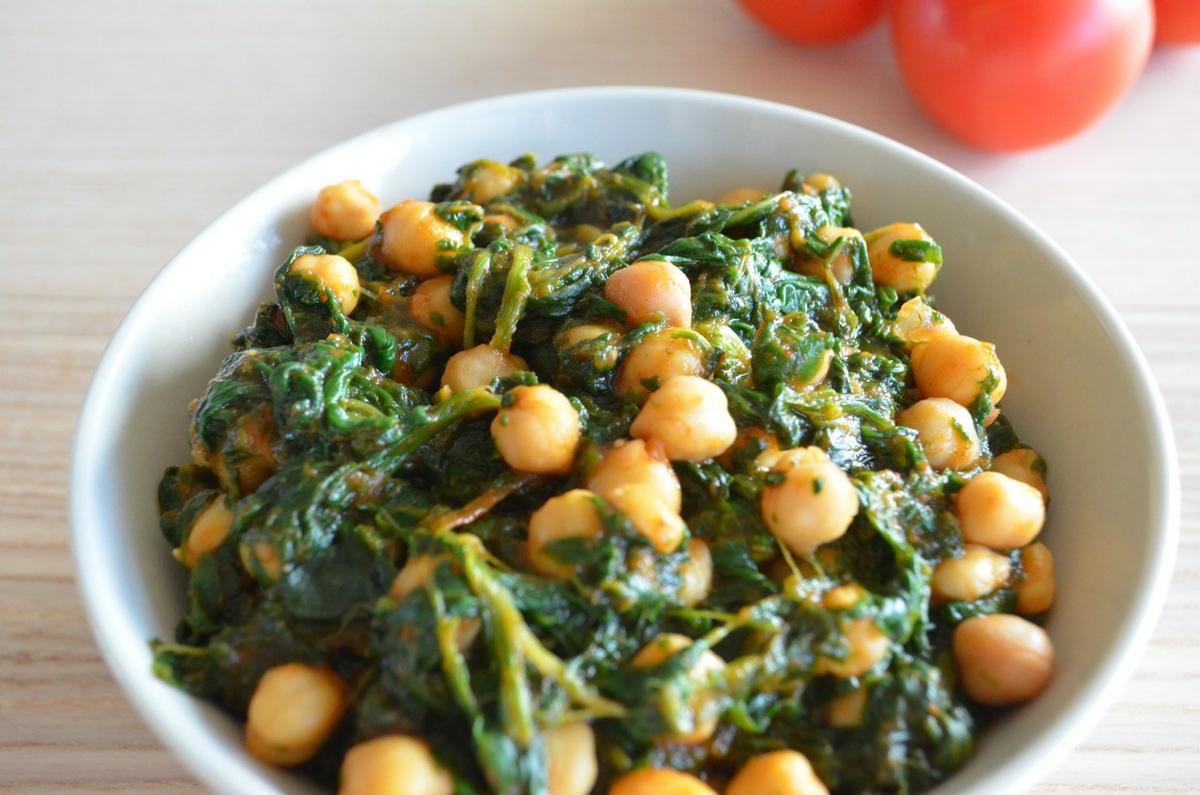 Espinacas con garbanzos versión Vegana | Cocina