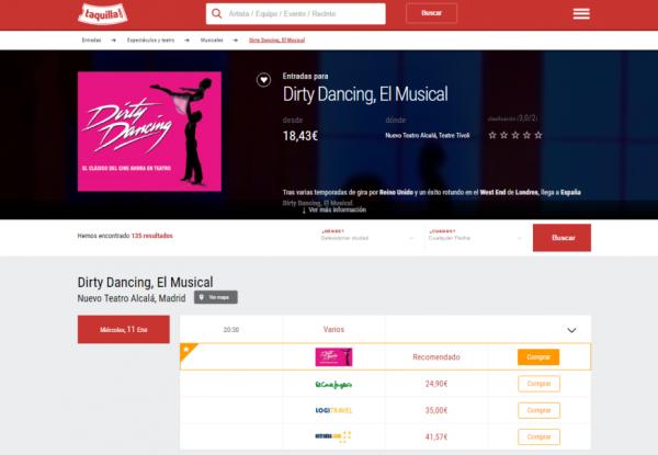 El comparador Taquilla.com finaliza 2016 vendiendo 10,5 millones de euros en entradas