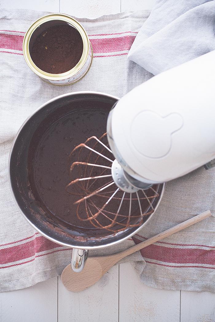 masa de bizcocho de chocolate bajo en calorías