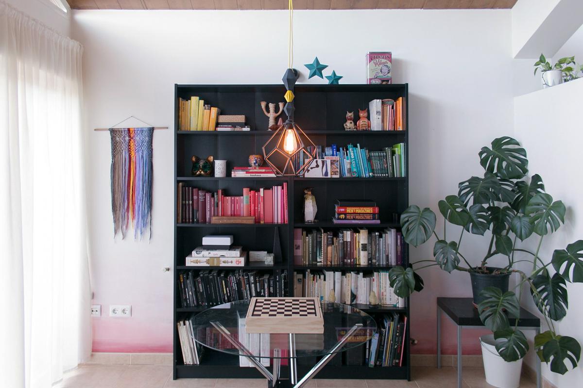 DIY Lámpara geométrica, visto en "I am a Mess Blog"