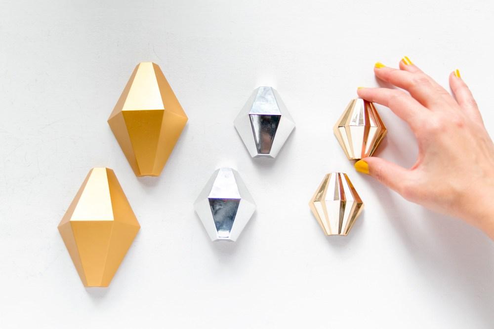 DIY Lámpara geométrica, adornos cable Ikea