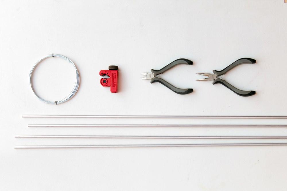 DIY Lámpara geométrica, materiales