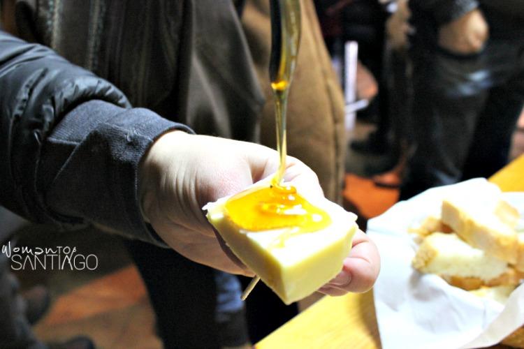 foto de queso con miel
