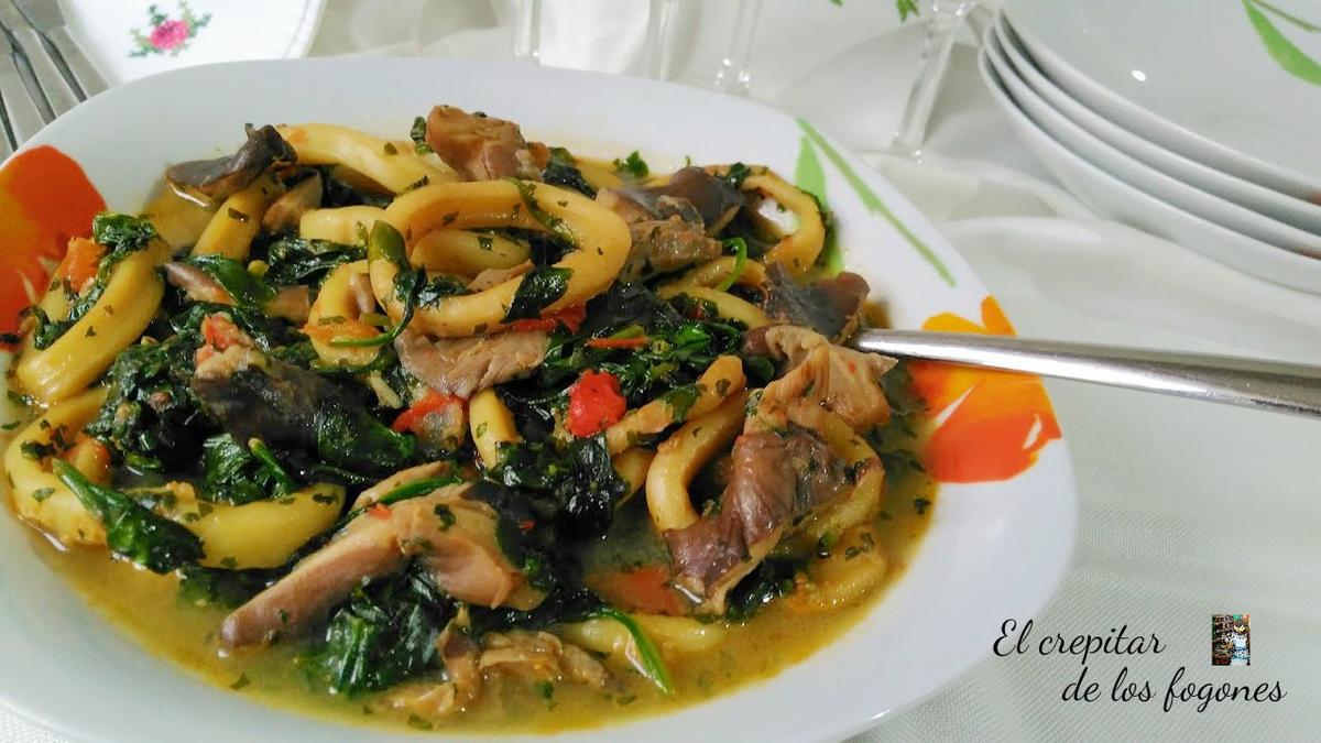 anillas de calamar guisadas