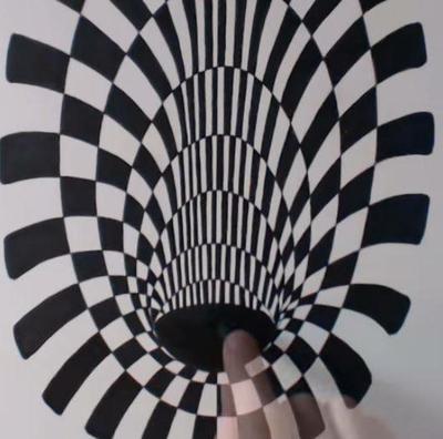 paso 5 para dibujar en 3d un hoyo