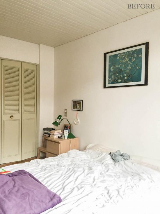 Dormitorio nórdico before and after