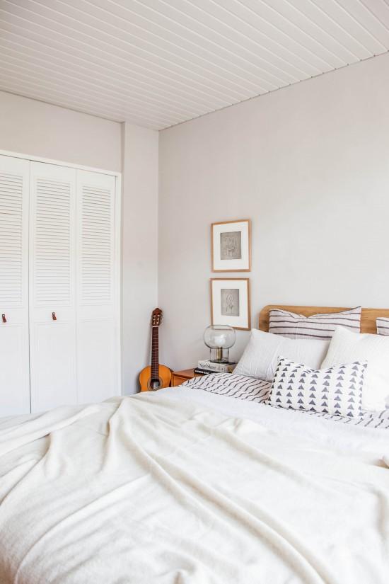 Dormitorio nórdico antes y después