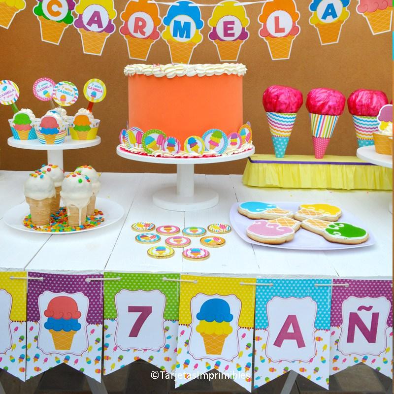 fiesta temática de helados
