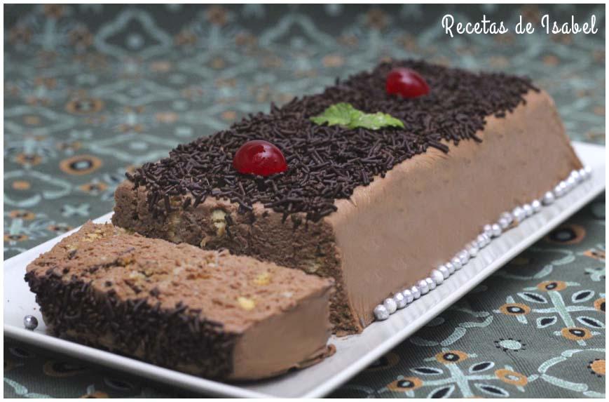 Pastel de chocolate y galletas sin horno