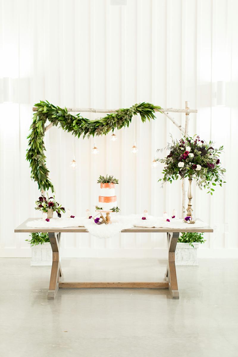 Birch and Copper Wedding Inspiration with Modern Romance - photo by Kasey Lynn Photography http://ruffledblog.com/birch-and-copper-wedding-inspiration-with-modern-romance