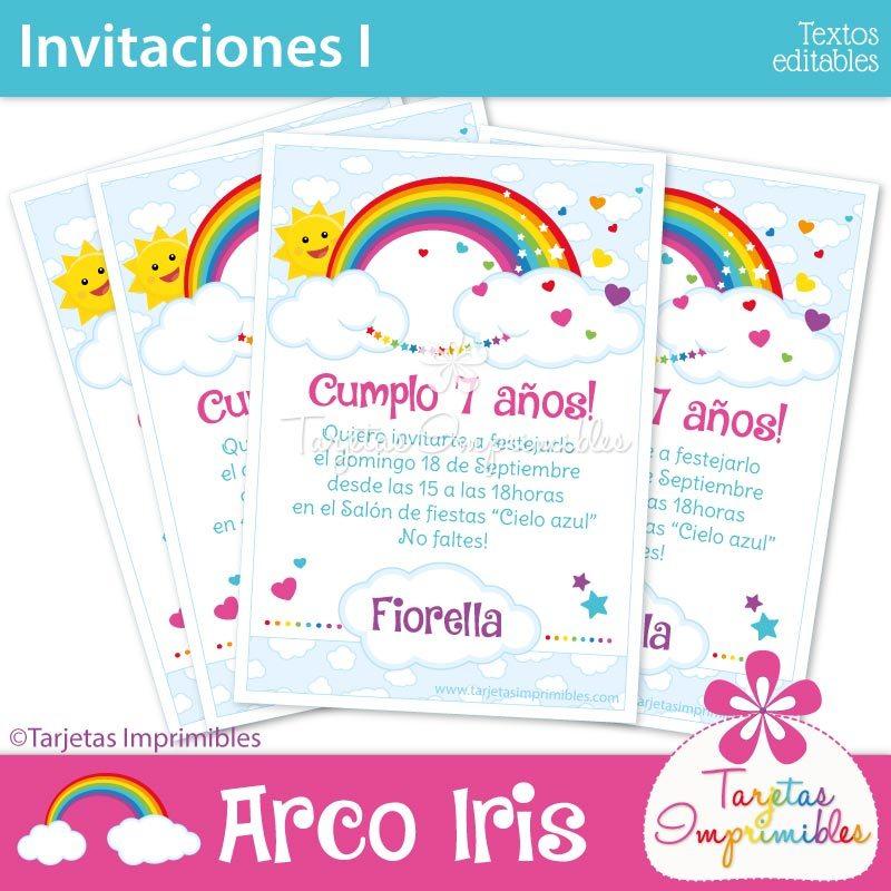 invitaciones-arco-iris-para imprimir