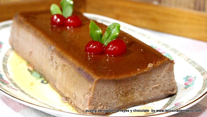 Flan pudin de roscon terminado