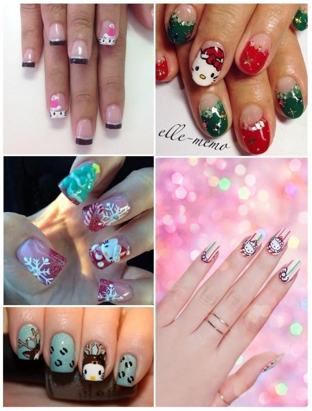diseños de uñas de hello kitty
