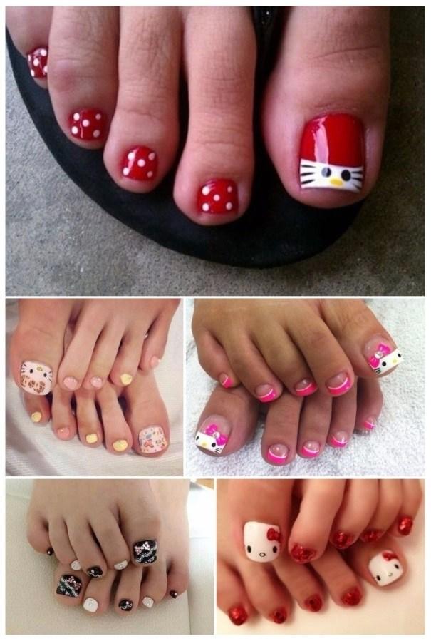 figuras en uñas de hello kitty