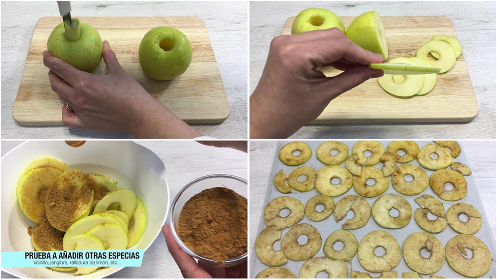 Snacks Saludables - Snacks de Manzana paso a paso