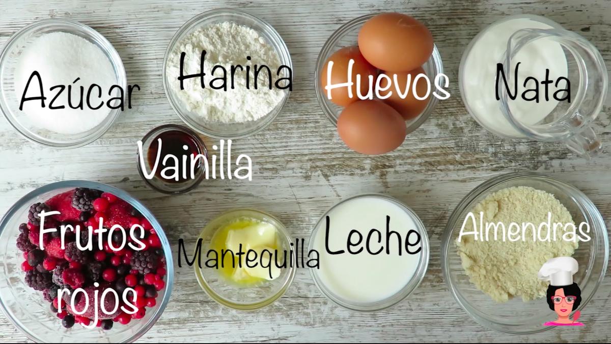 ingre pastel frutos rojos