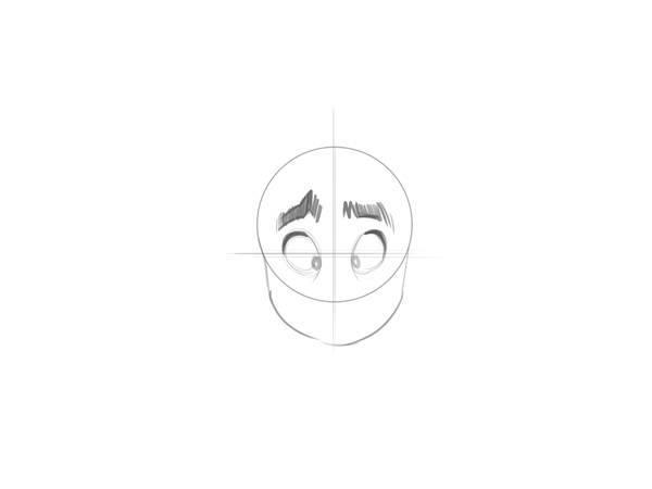 aprender a dibujar rostros de dibujos animados paso 4