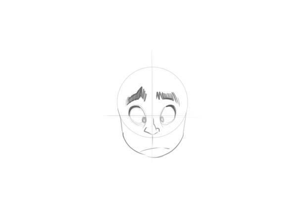 aprender a dibujar rostros de dibujos animados paso 6