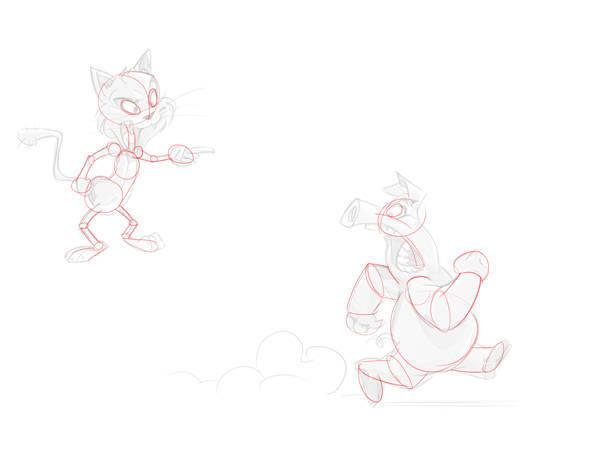 aprender a dibujar dibujos animados paso 0006 animales