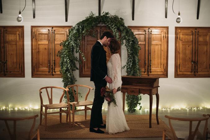 Boda otoño azul marsala