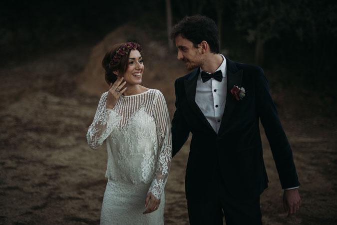 Boda otoño azul marsala