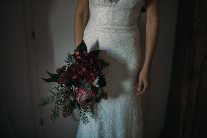 Boda otoño azul marsala