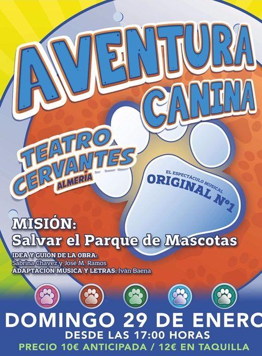 cartel aventura canina