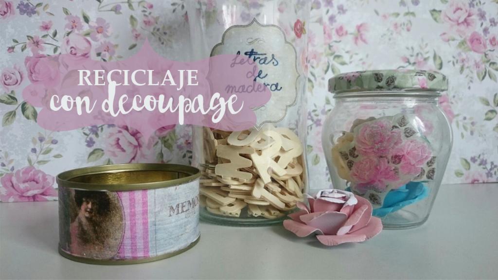 Reciclar botes y latas con decoupage