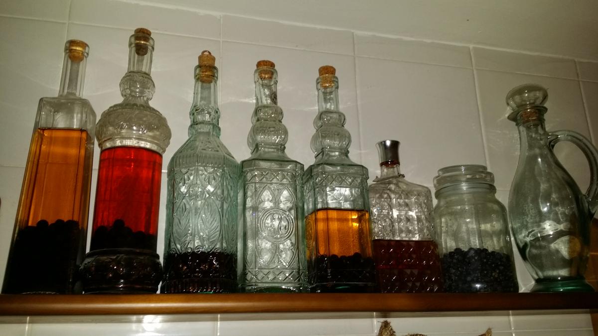 botellas de cristal