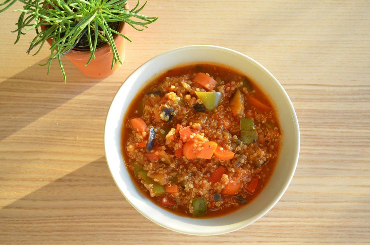 guiso de quinoa con verduras