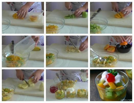 macedonia-de-frutas-con-yogur elaboración